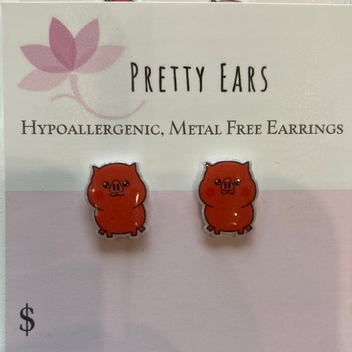 Pretty Ears Exclusive Farm Animals Studs - Rosy Pig